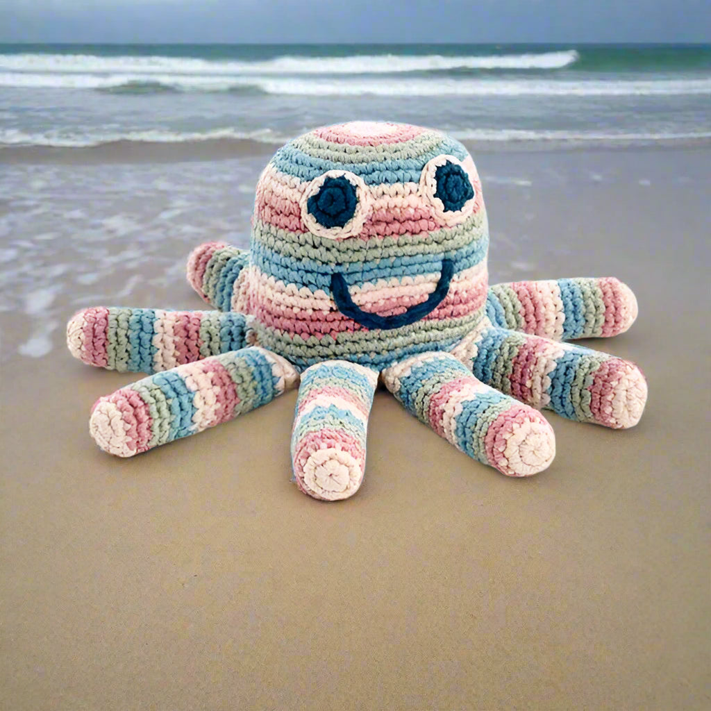 Handmade Crochet Cute Octopus Rattle Toy