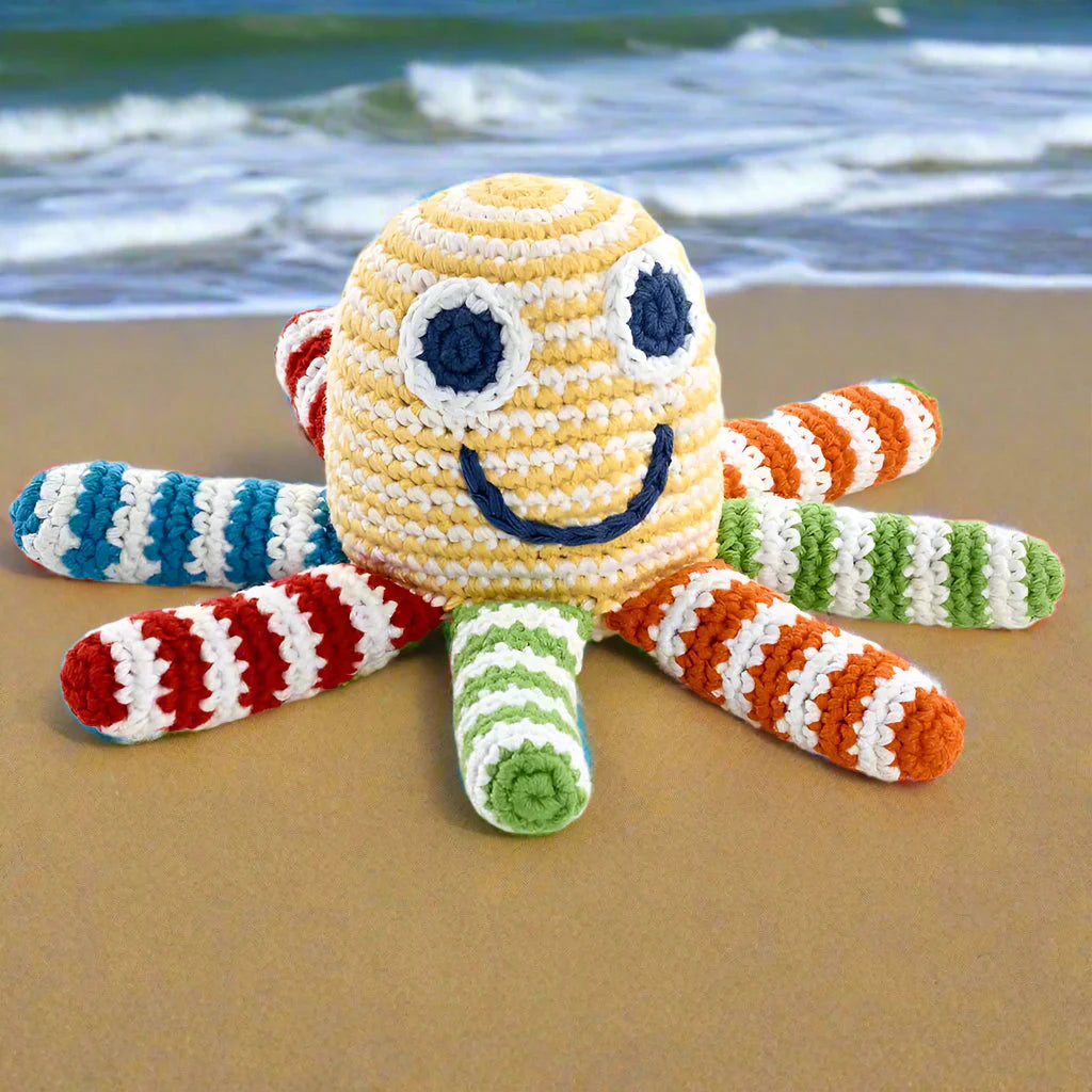 Handmade Crochet Cute Octopus Rattle Toy