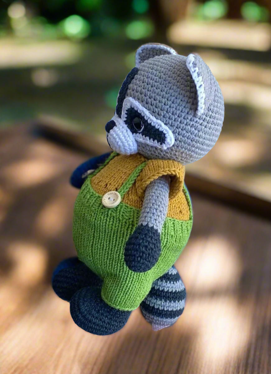 Handmade Crochet Cute Raccoon Toy