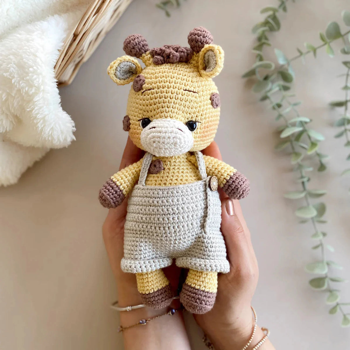 Handmade Crochet Giraffe Toy Gift Set (3pc)