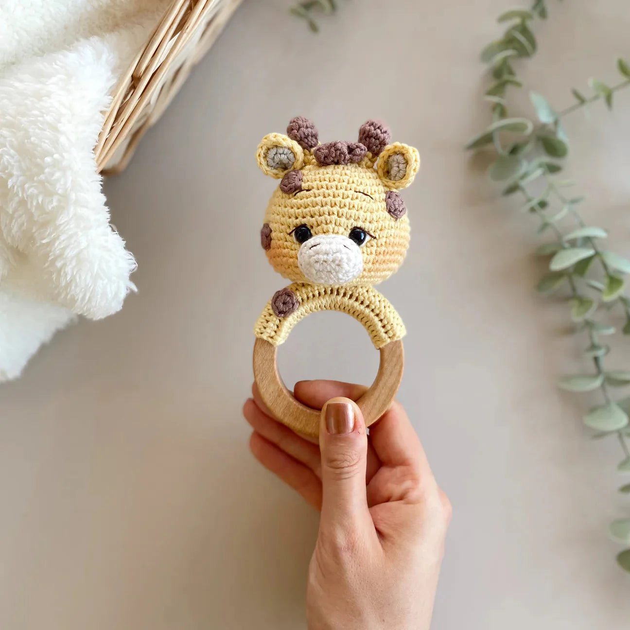 Handmade Crochet Giraffe Toy Gift Set (3pc)