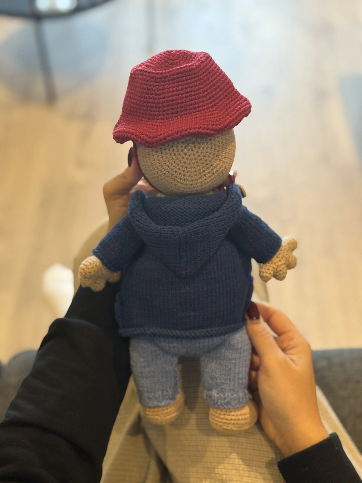 Handmade Crochet Paddington Bear Toy 35cm