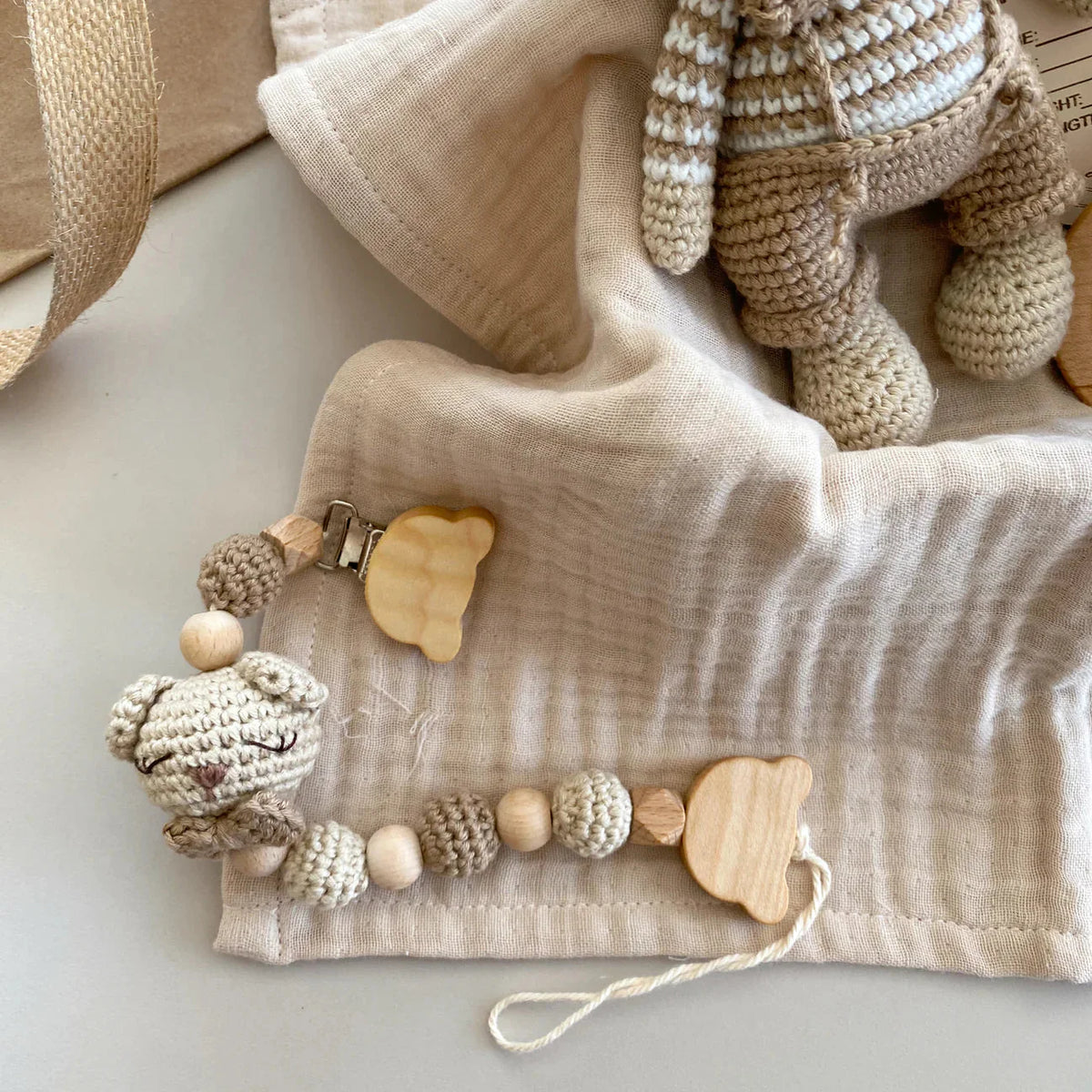 Handmade Crochet Teddy Bear Toy Gift Set (3pc)