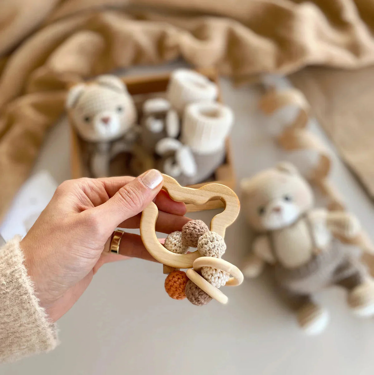 Handmade Crochet Tedy Bear Toy Gift Set (4pc)