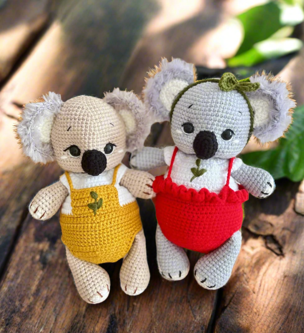 Handmade Crochet Twin Koala Set 2pc – Perfect Gift for Twin Babies