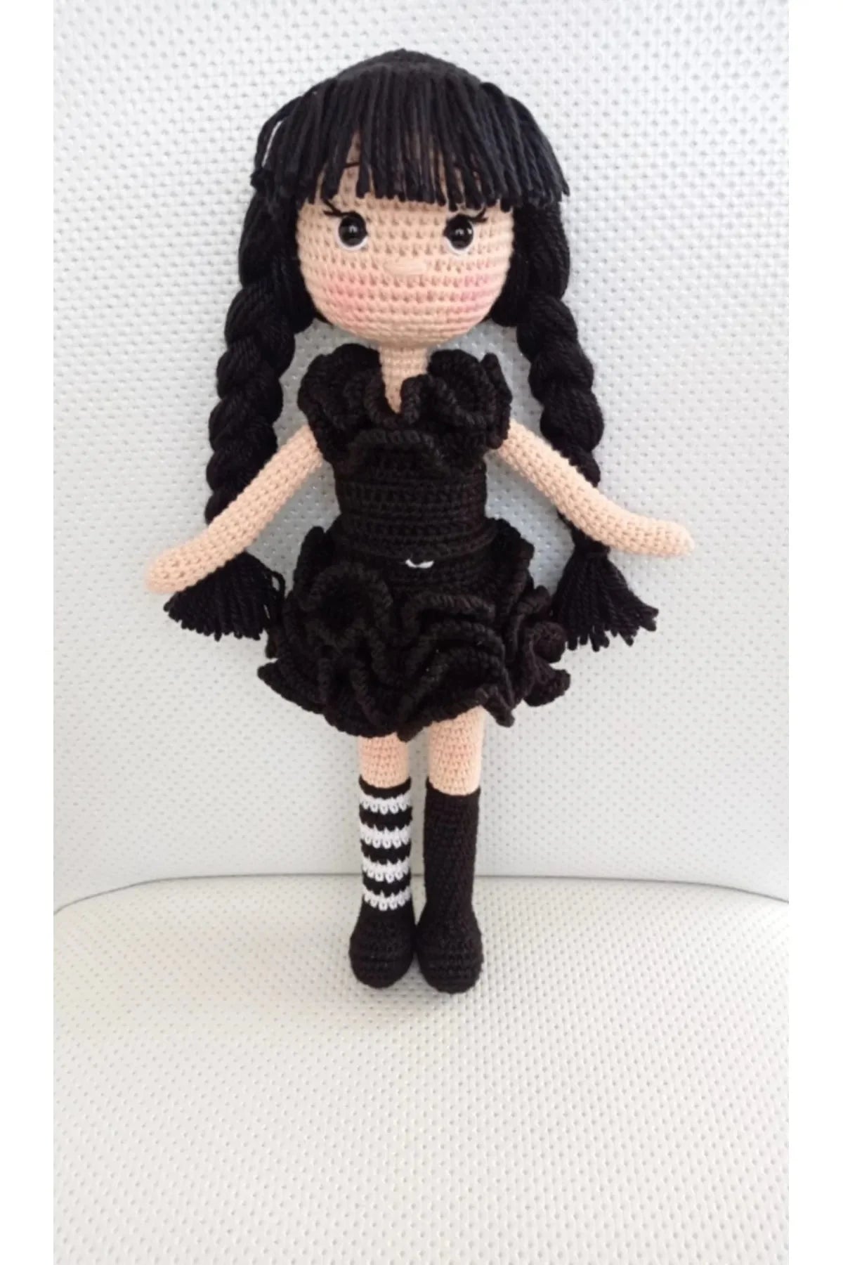 Handmade Crochet Wednesday Adams Doll 🖤