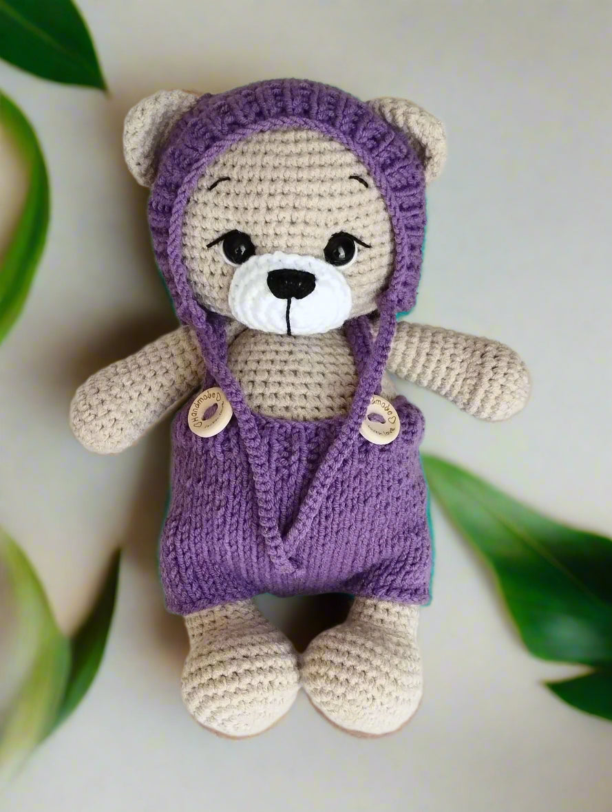 Joy Bear – Customisable Crochet Teddy Bear with Changeable Outfit