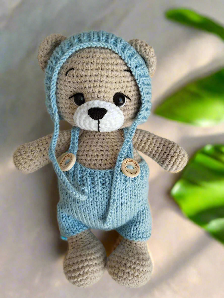 Joy Bear – Customisable Crochet Teddy Bear with Changeable Outfit