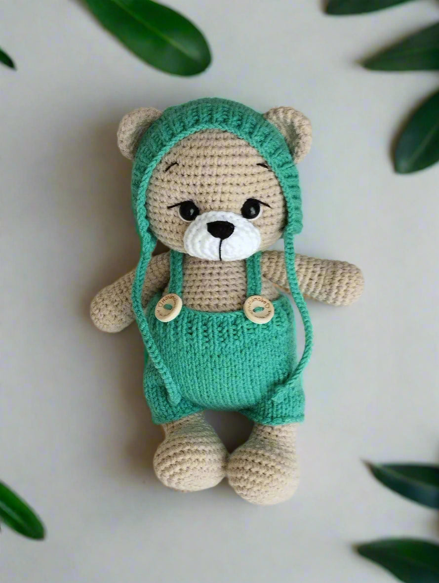 Joy Bear – Customisable Crochet Teddy Bear with Changeable Outfit
