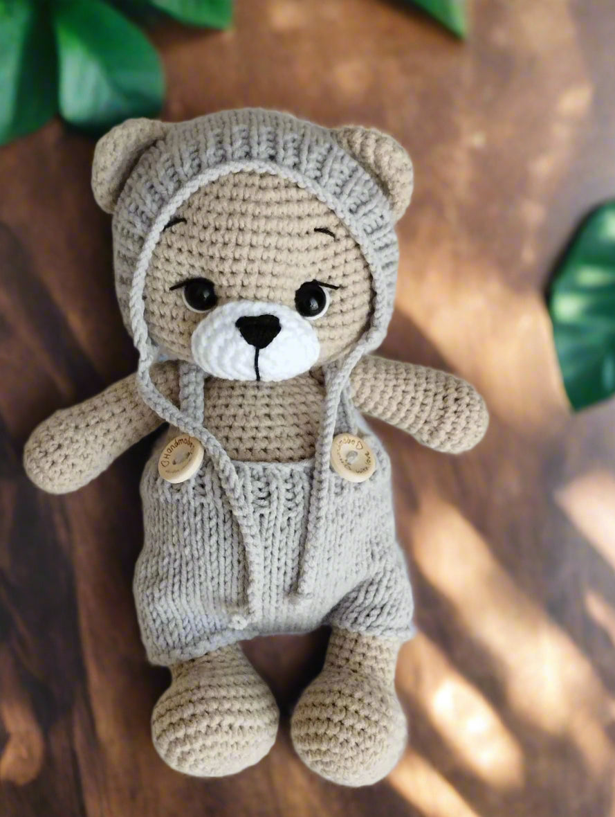 Joy Bear – Customisable Crochet Teddy Bear with Changeable Outfit