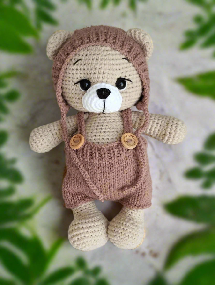 Joy Bear – Customisable Crochet Teddy Bear with Changeable Outfit