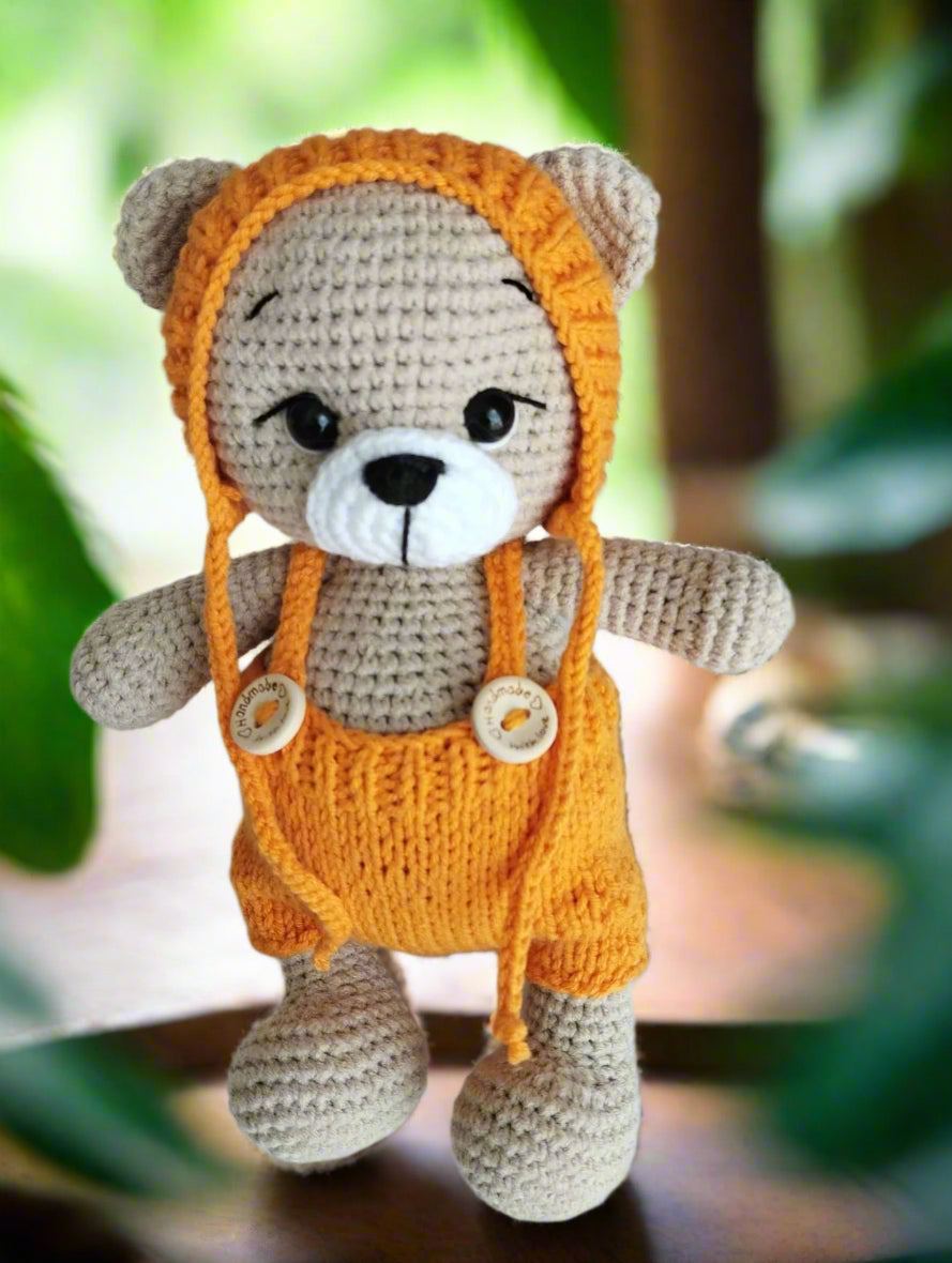 Joy Bear – Customisable Crochet Teddy Bear with Changeable Outfit