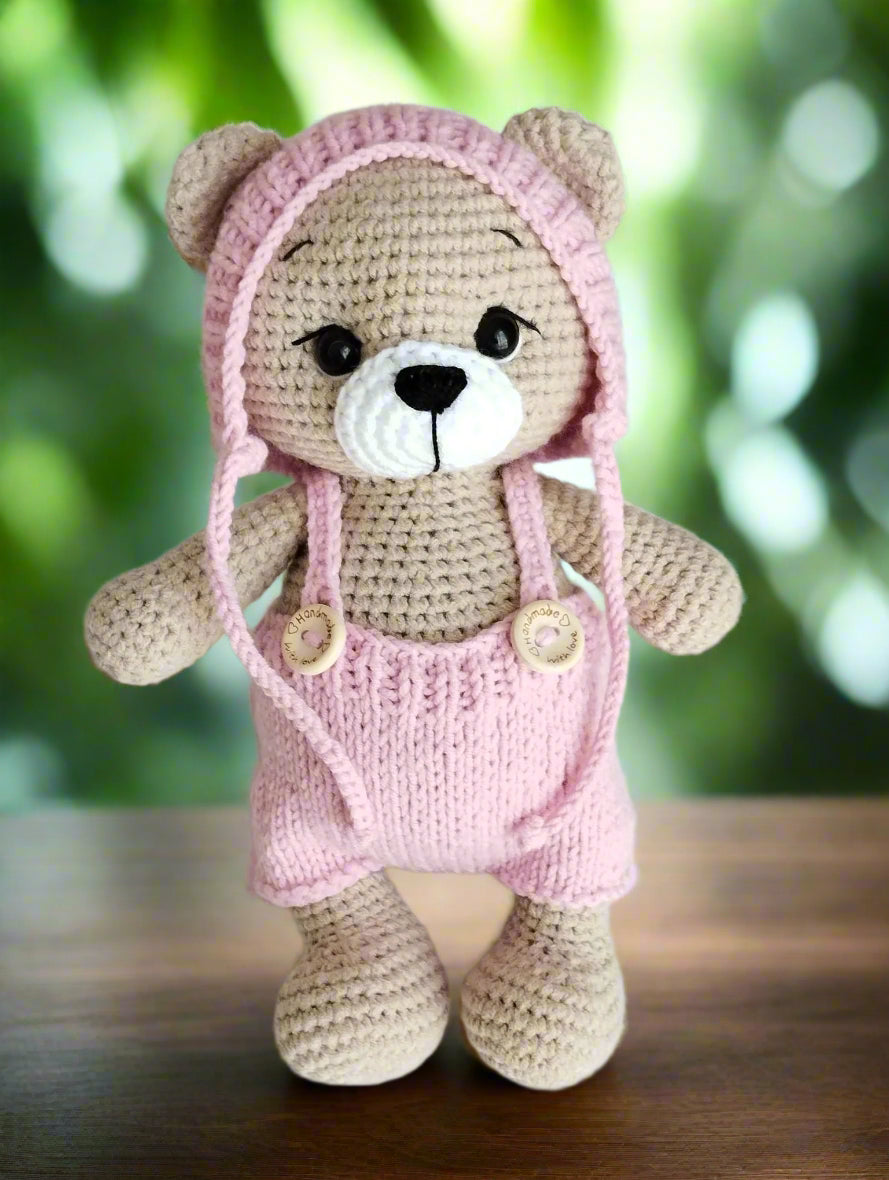 Joy Bear – Customisable Crochet Teddy Bear with Changeable Outfit