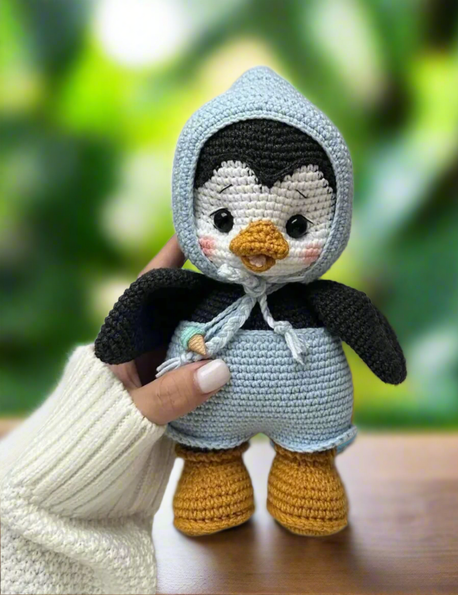 Joy Penguin – Customisable Crochet Penguin with Changeable Outfit