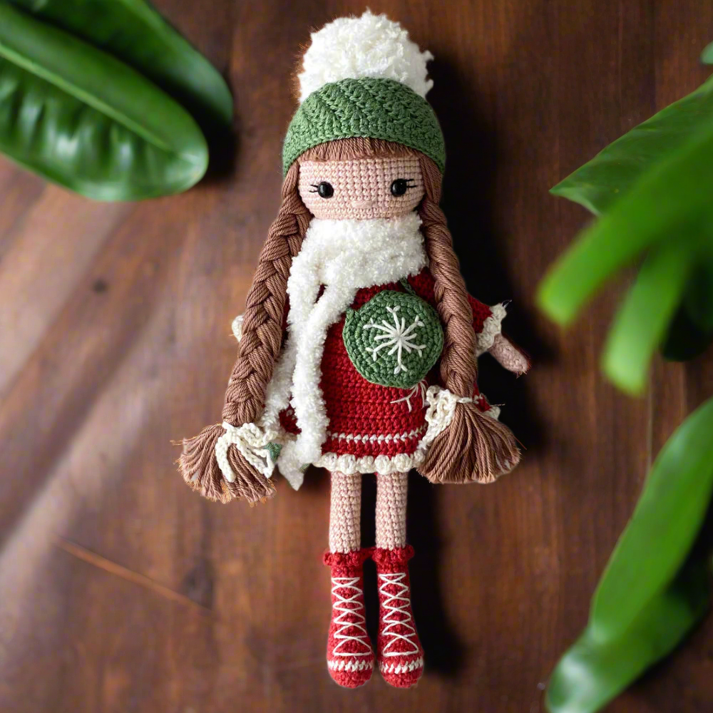 Long-Haired Crochet Doll – Handmade Toy with Sweet Braids