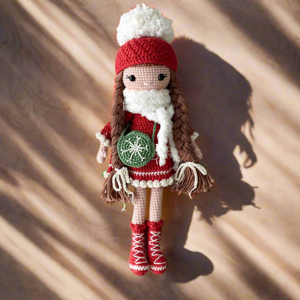Long-Haired Crochet Doll – Handmade Toy with Sweet Braids
