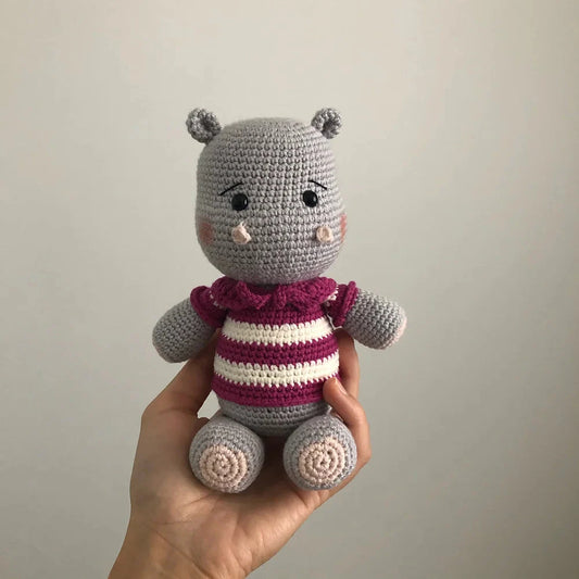 Crochet Hippo Toy
