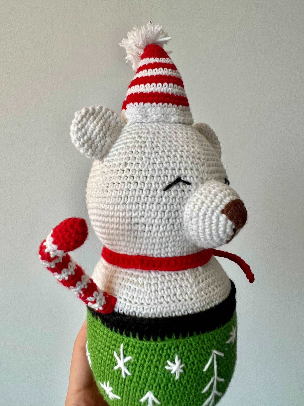 Crochet Bear inside Cup