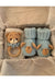 Crochet Bear Rattle Toy and Baby Booties Set