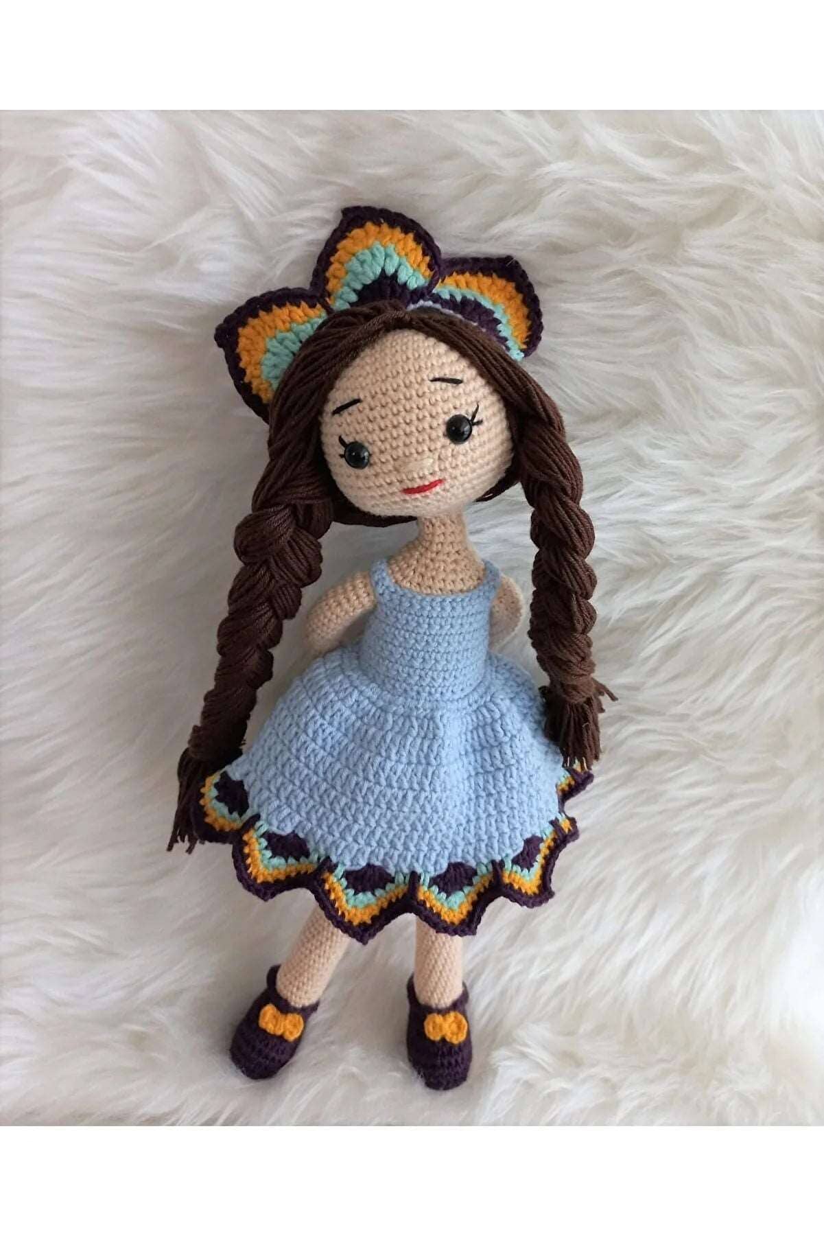 Crochet Hawaiian Little Girl Doll Toy