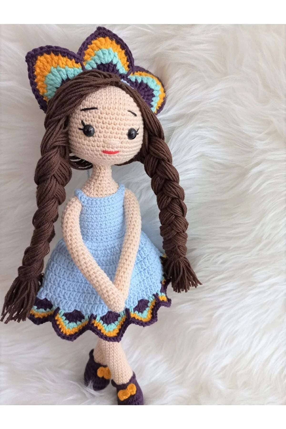 Crochet Hawaiian Little Girl Doll Toy