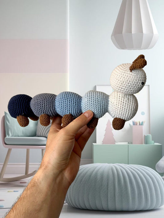 Crochet Little Cute Caterpillar Toy