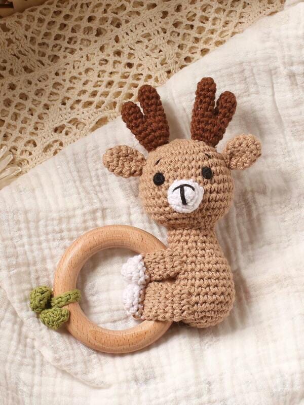 Crochet Rattle Toy Deer