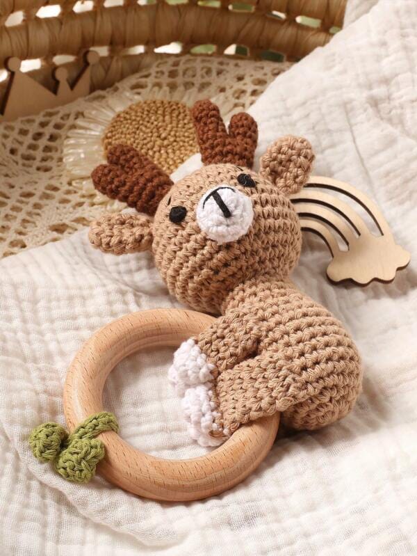 Crochet Rattle Toy Deer