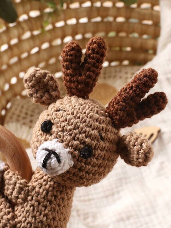 Crochet Rattle Toy Deer