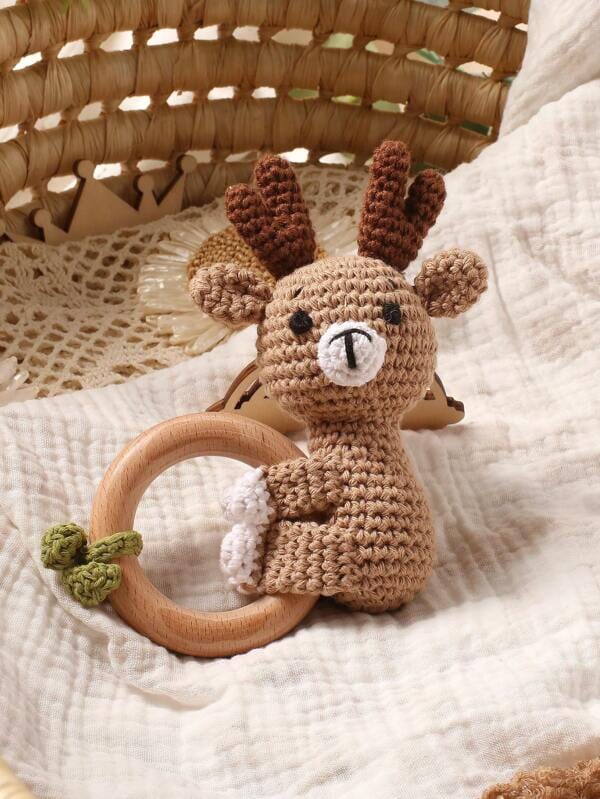 Crochet Rattle Toy Deer
