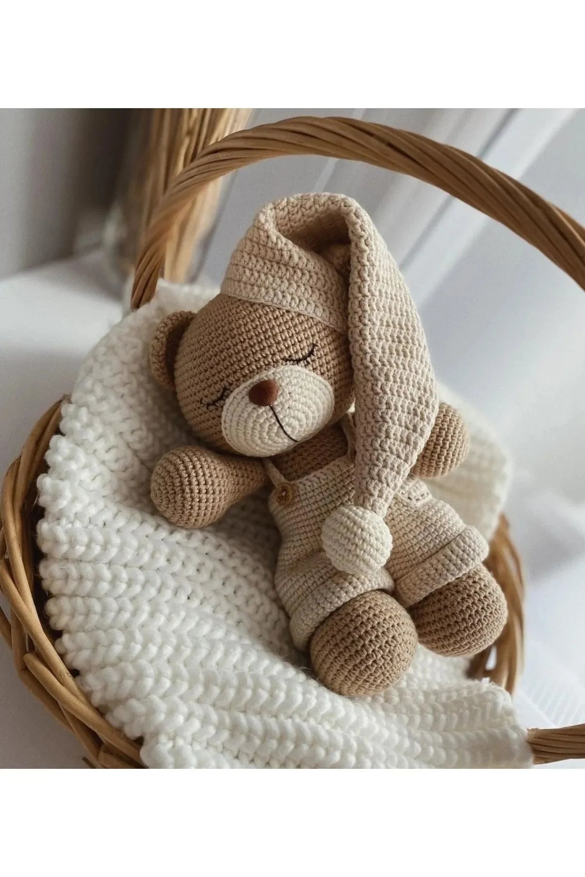 Crochet Sleeping Bear Toy