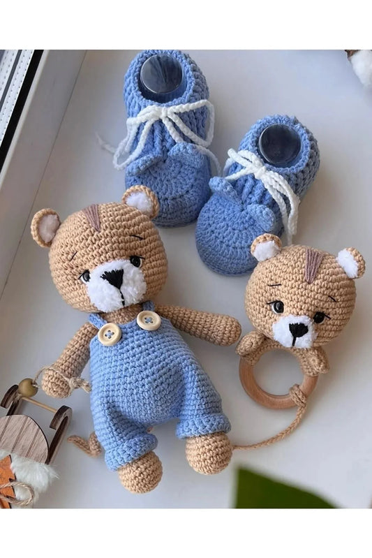 Crochet Toy Set Bear 3pc