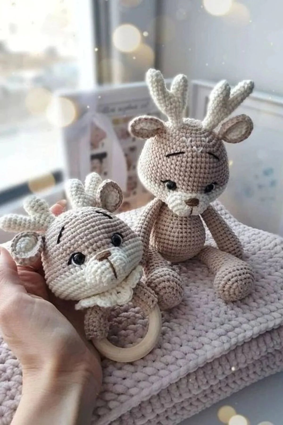 Crochet Toy Set Deer 2pc