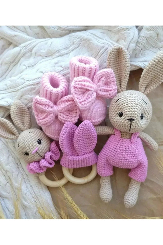 Crochet Toy Set Bunny 4pc