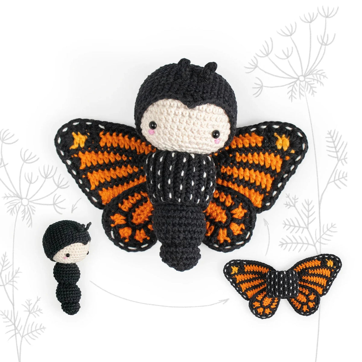 Crochet Cute British Copper Butterfly Toy